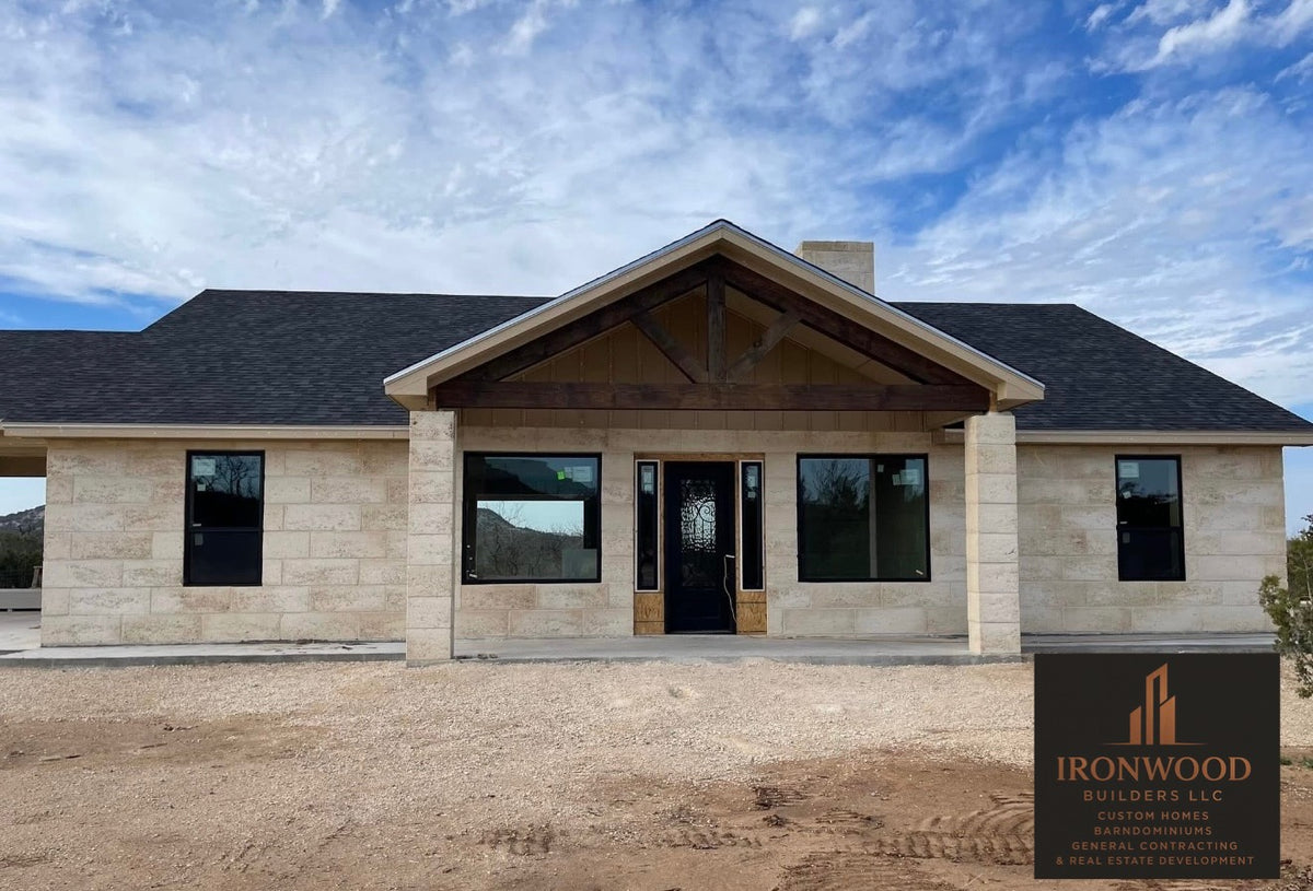 Ironwood Custom Builders, LLC Company custom home exterior in West Texas