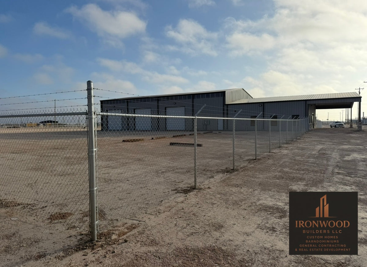 Meraz Investments office and laydown yard built by Ironwood